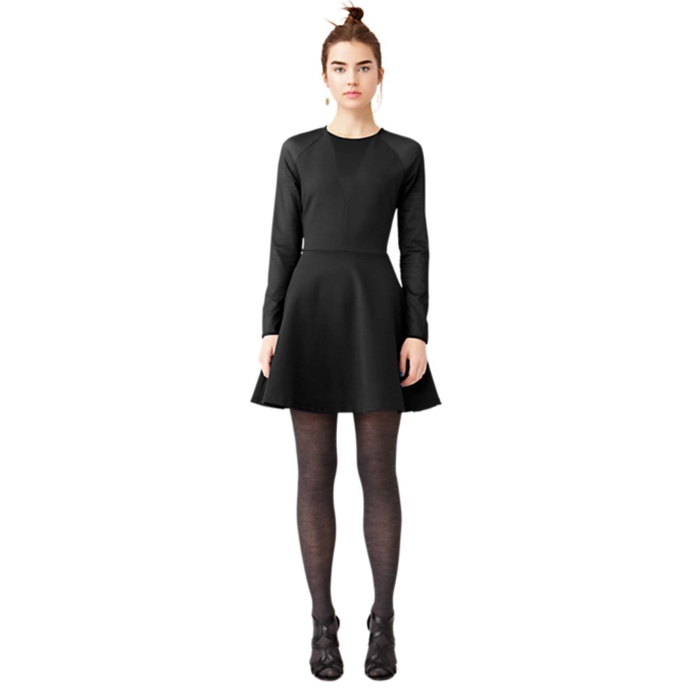 KATE SPADE SATURDAY Sheer Sleeve Skater Dress